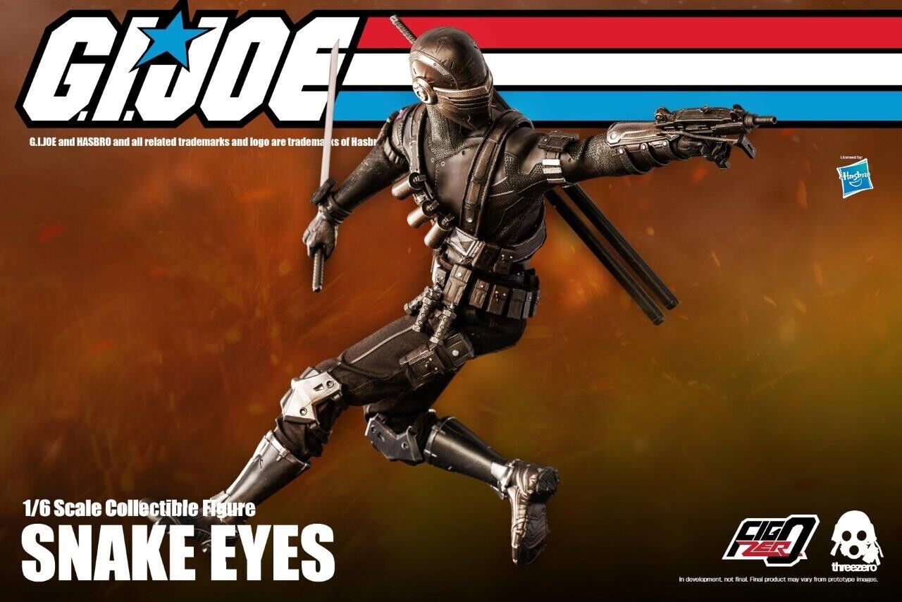 1:6 scale 3A ThreeZero GI Joe Snake Eyes 12" Figure 3A-3Z0215 ThreeA