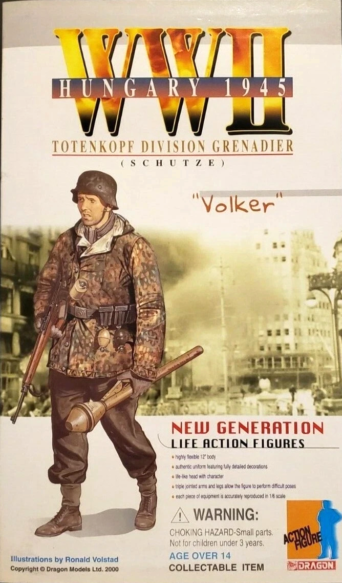1:6 scale Dragon WWII German Volker Helmet (Plastic) for 12" Figures