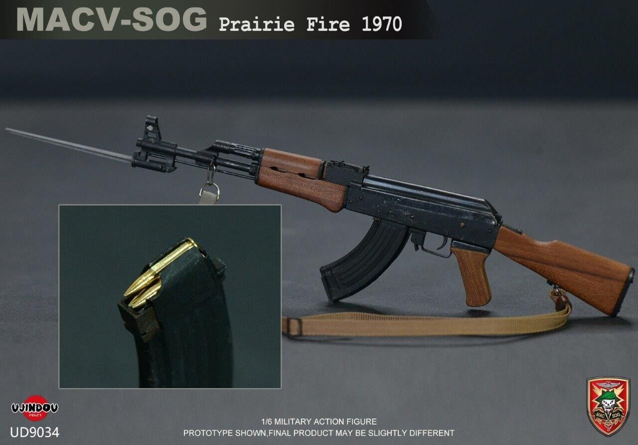 1:6 Ujindou Vietnam MACV-SOG Prairie Fire Type 56 AK 47 Wood & Metal Rifle READ