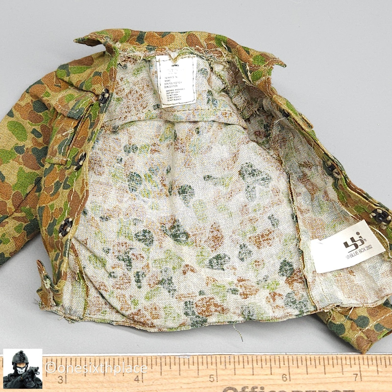 1:6 scale BBI Australian SASR Sean Bannon Auscam Camo Shirt for 12" Figures