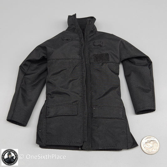 1:6 scale Modeling Toys Female Black Police Waterproof Jacket for 12" Figures