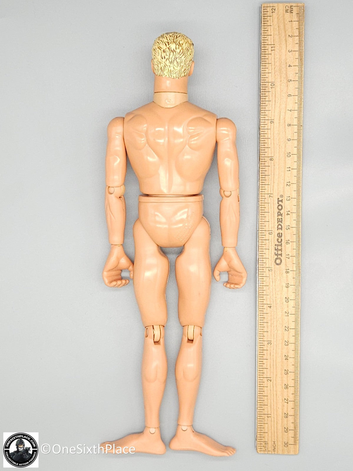 1:6 scale Hasbro GI Joe 1996 Male Nude Body w/ Blond Highlights Hair 12" Figure
