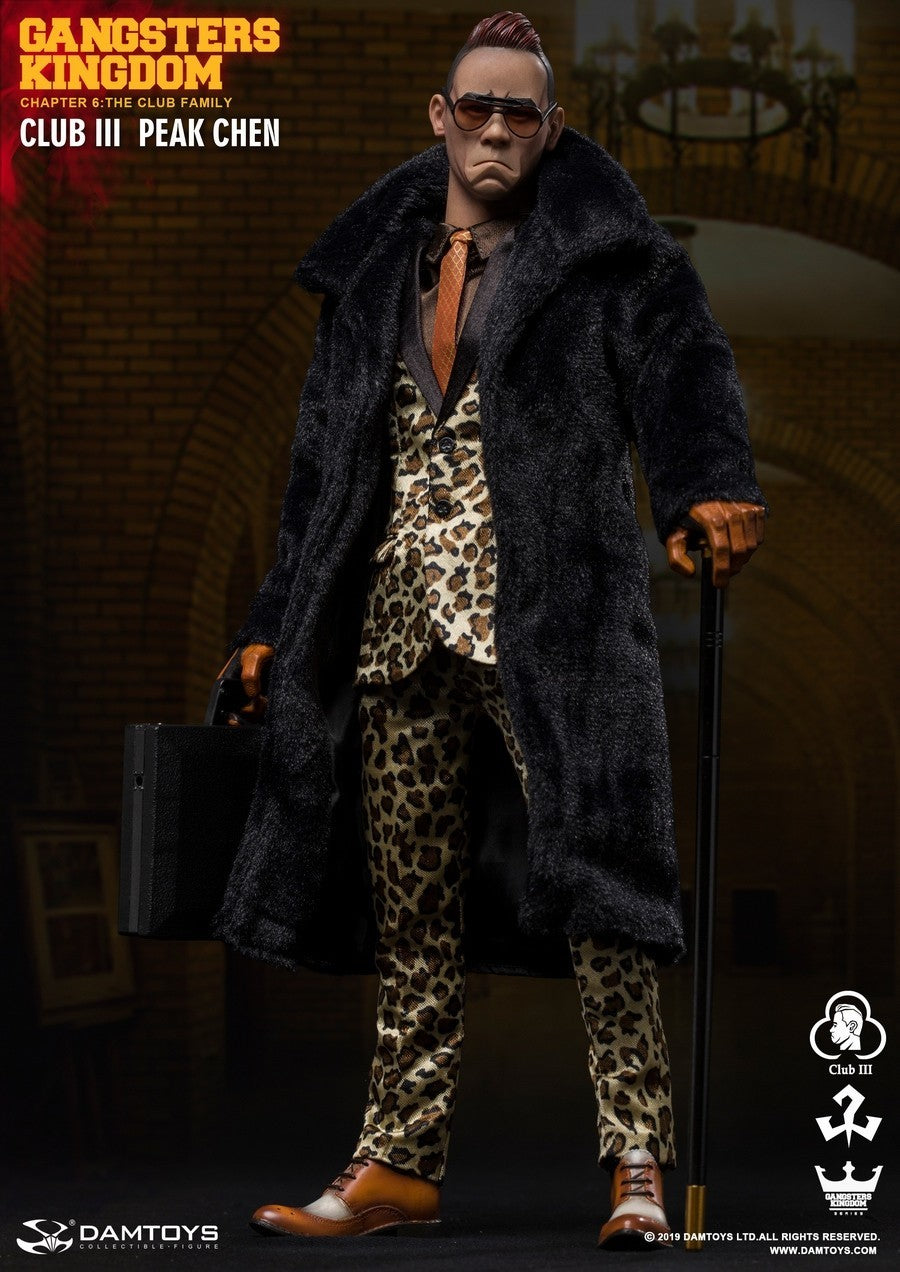 1:6 scale DamToys Gangster's Kingdom Peak Chen Male Head Sculpt for 12" Figures