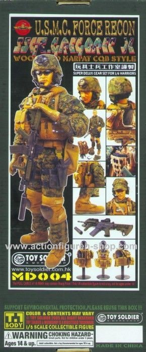 1:6 scale Toy Soldier USMC Recon Male Body w/ Head & Bendy Hands 12" Figure