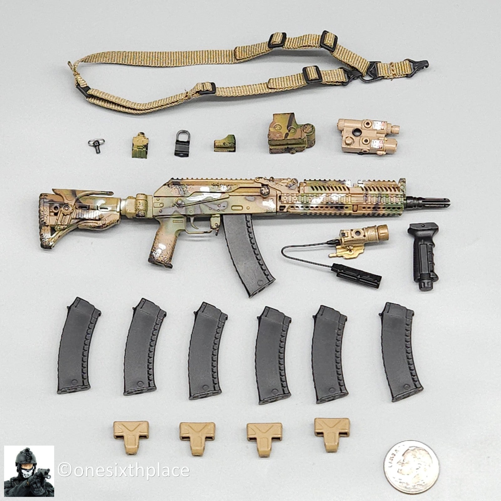 1:6 scale Easy & Simple Russian ALPHA Team Leader AK105 Rifle Set for 12" Figure