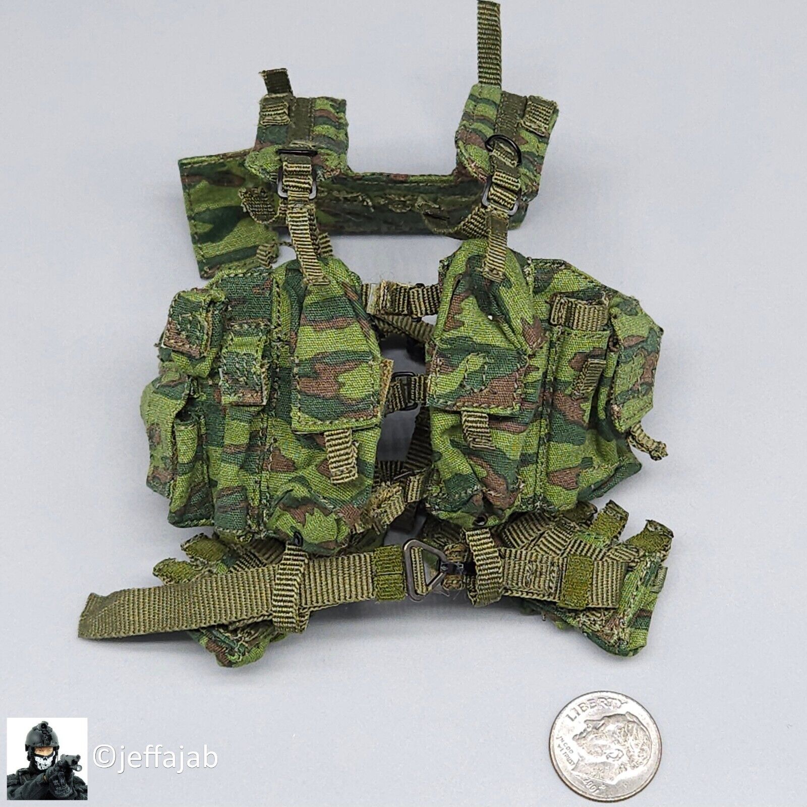 1:6 DamToys Russian Motorized Rifle Brigade Flora Camo 6SH92 Vest for 12" Figure