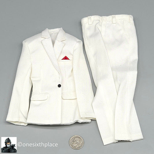 1:6 scale DamToys Gangster's Kingdom Diamond Angelo Mens White Suit