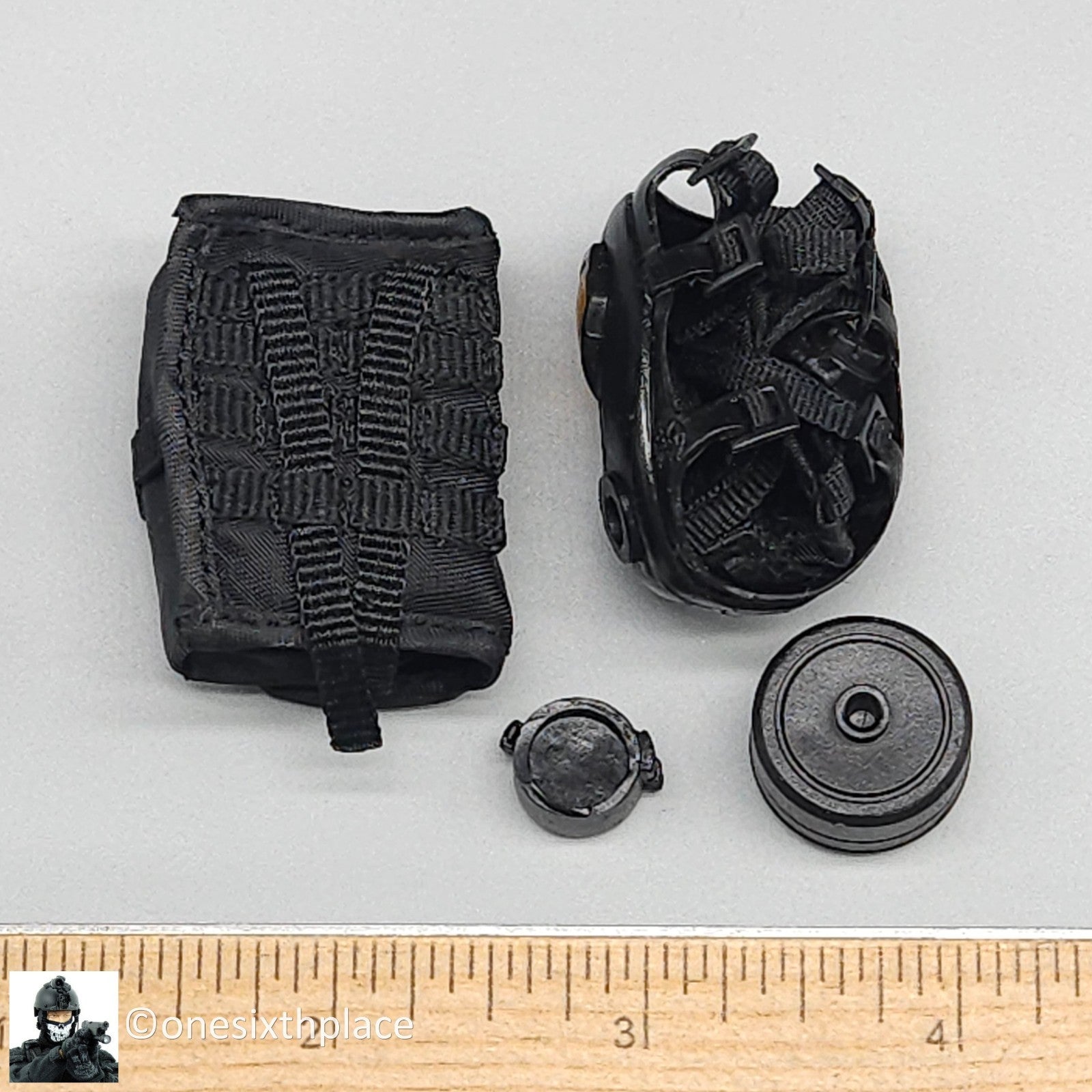 1:6 scale Soldier Story FBI CIRG Gas Mask w/ Black Pouch for 12" Figures