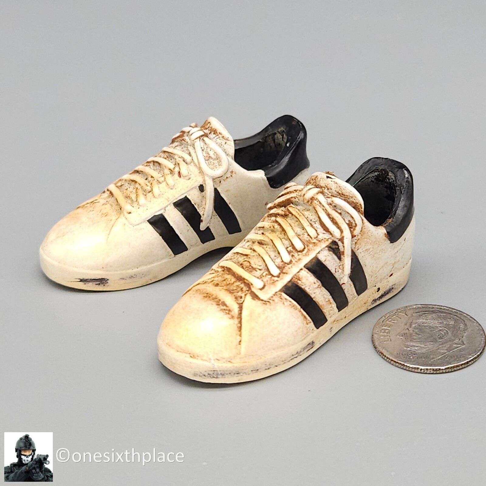 1:6 scale Hot Toys DEVGRU Weathered Adidas Sneakers for 12" Figures