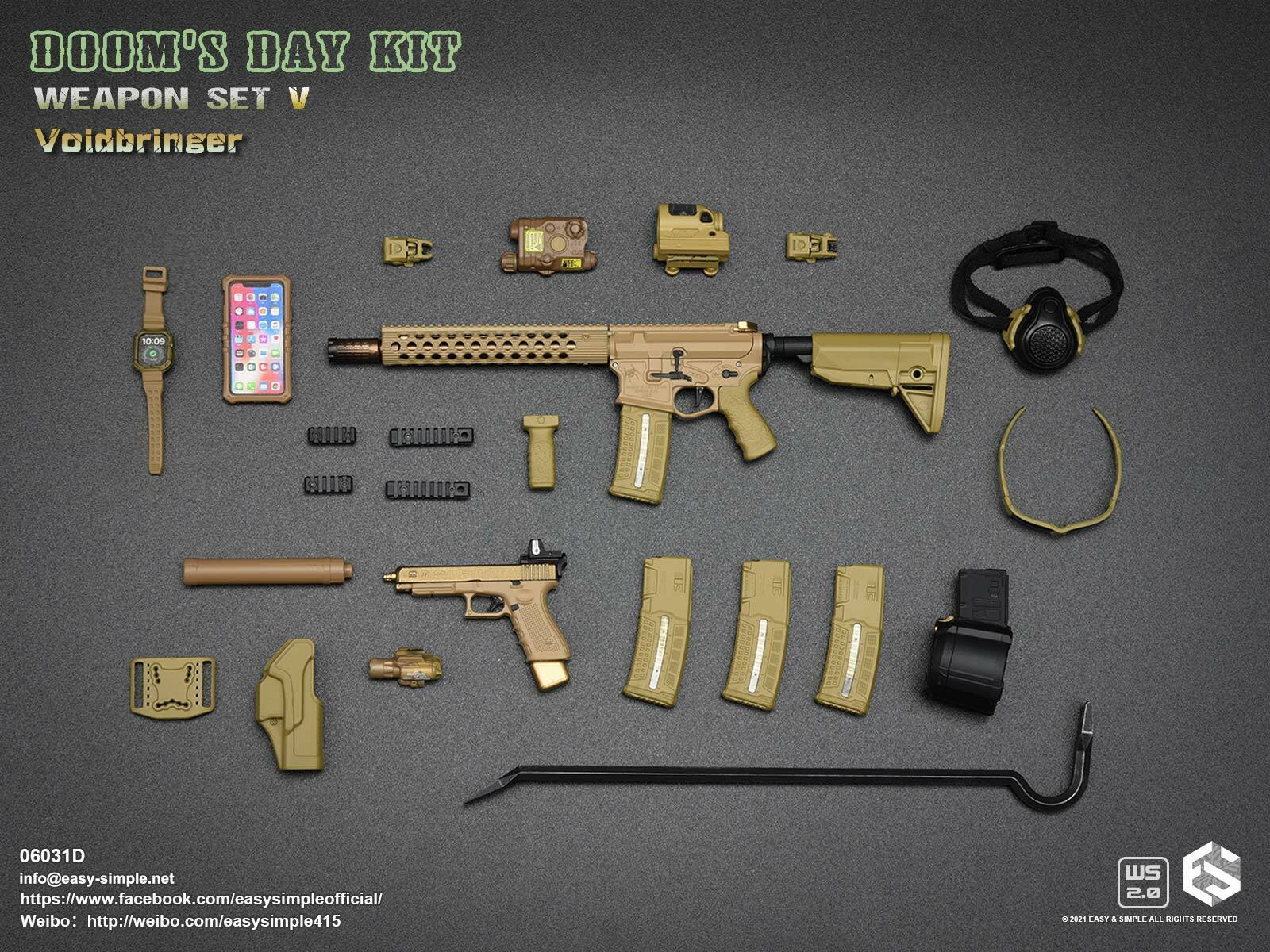 1:6 Easy & Simple Doom's Day Kit Weapon Set V Version D "Voidbringer" 06031D