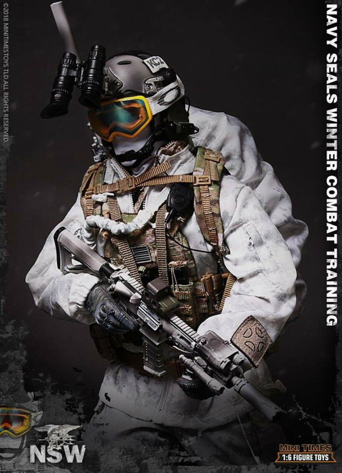 1:6 Mini Times Navy SEAL Winter Camo Backpack Cover 12" GI Joe Dragon Dam