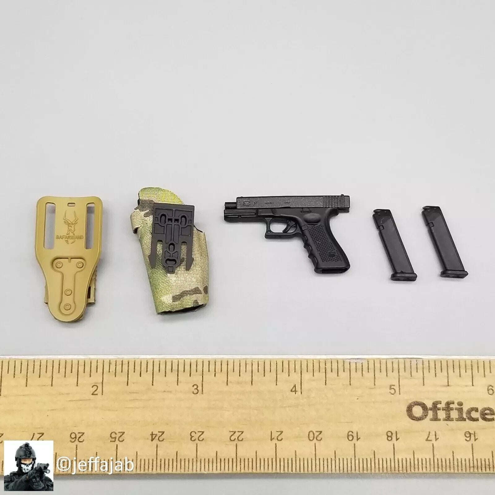 1:6 Easy & Simple NSWDG Infiltration Team Pistol w/ Multicam Holster 12" Figures