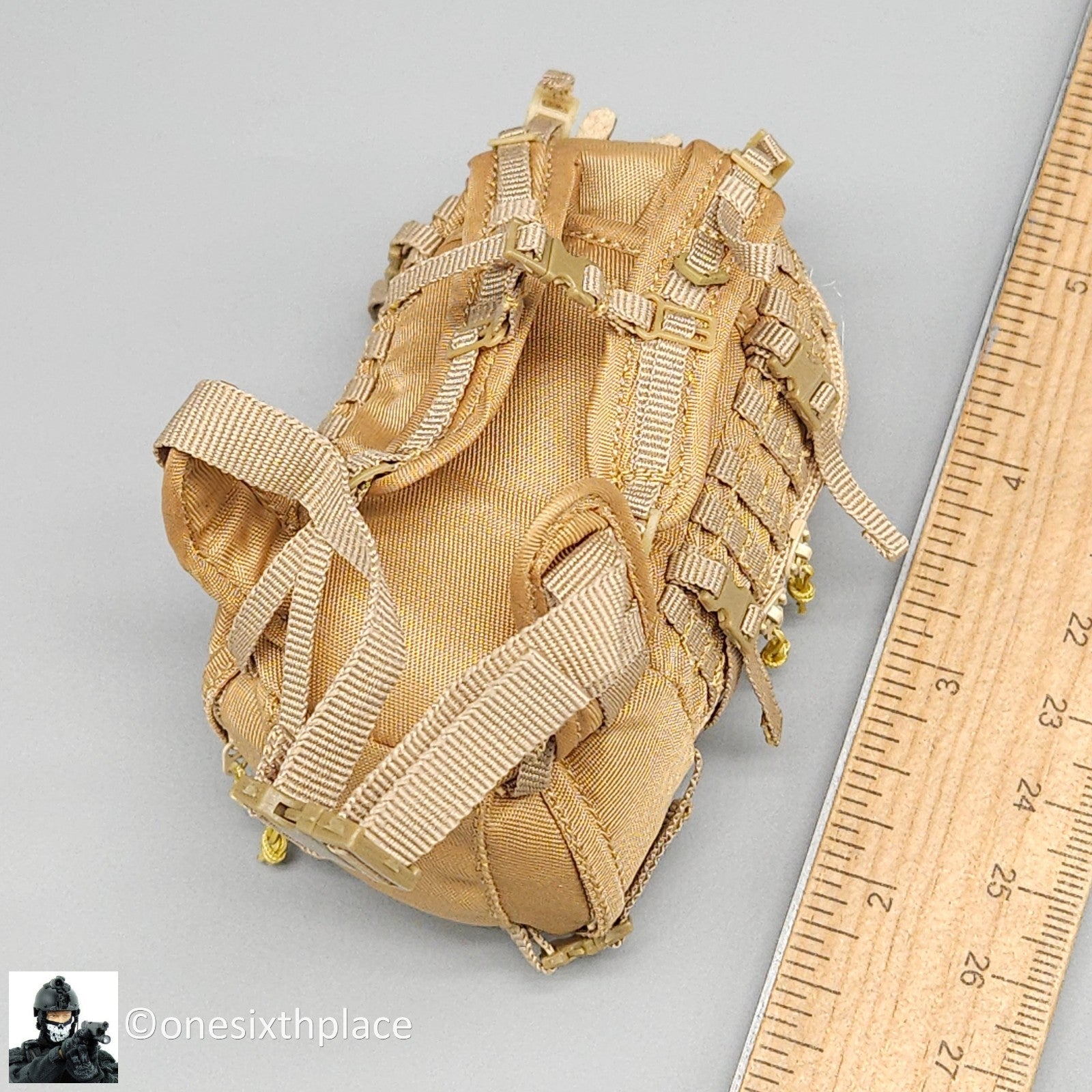 1:6 Scale Flagset Female USMC Dog Trainer Tan Backpack for 12" Figures