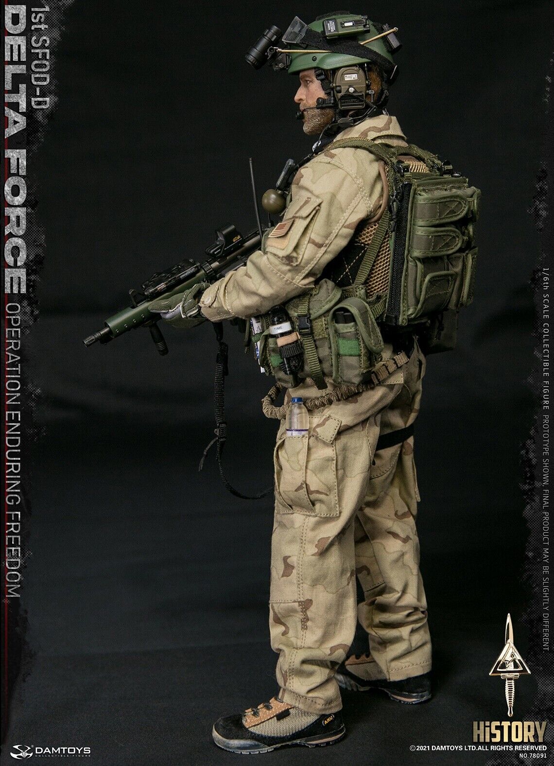 1:6 Damtoys 1st SFOD-D Enduring Freedom MICH 2002 Helmet w/ NVG for 12" Figures