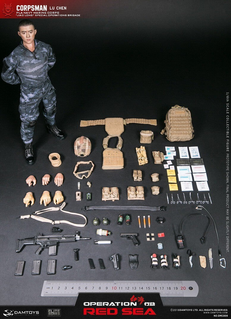 1:6 DamToys Operation Red Sea PLA Navy Corpsman Night Camo Shirt for 12" Figures