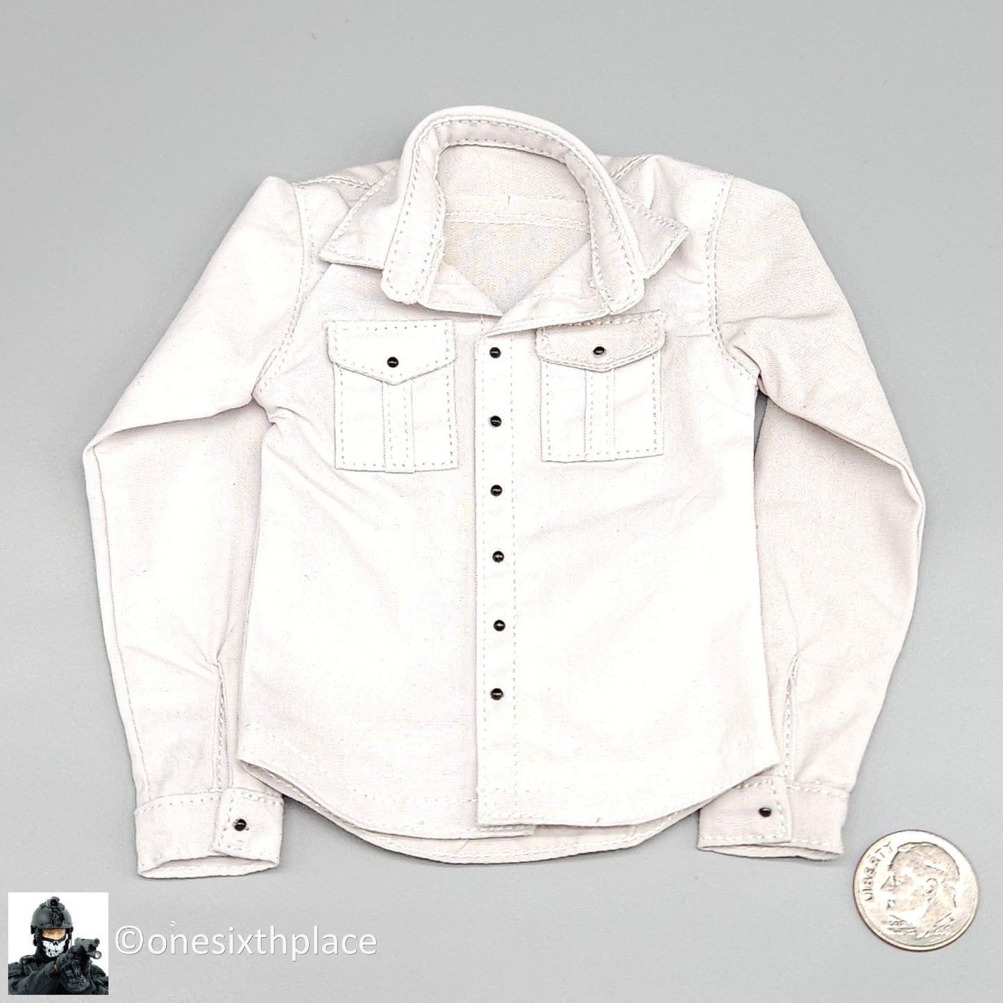 1:6 scale Easy & Simple Coalition Forces White Shirt for 12" Figure 26065SC