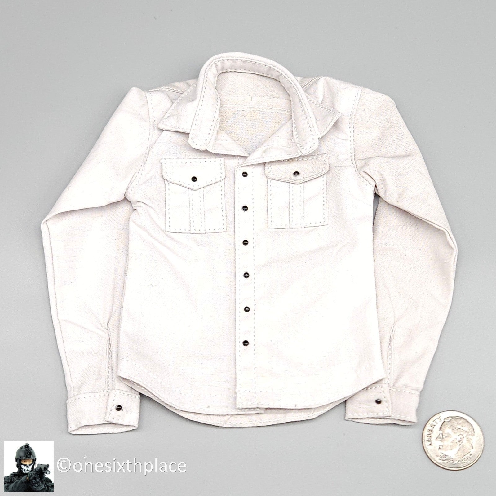 1:6 scale Easy & Simple Coalition Forces White Shirt for 12" Figure 26065SC