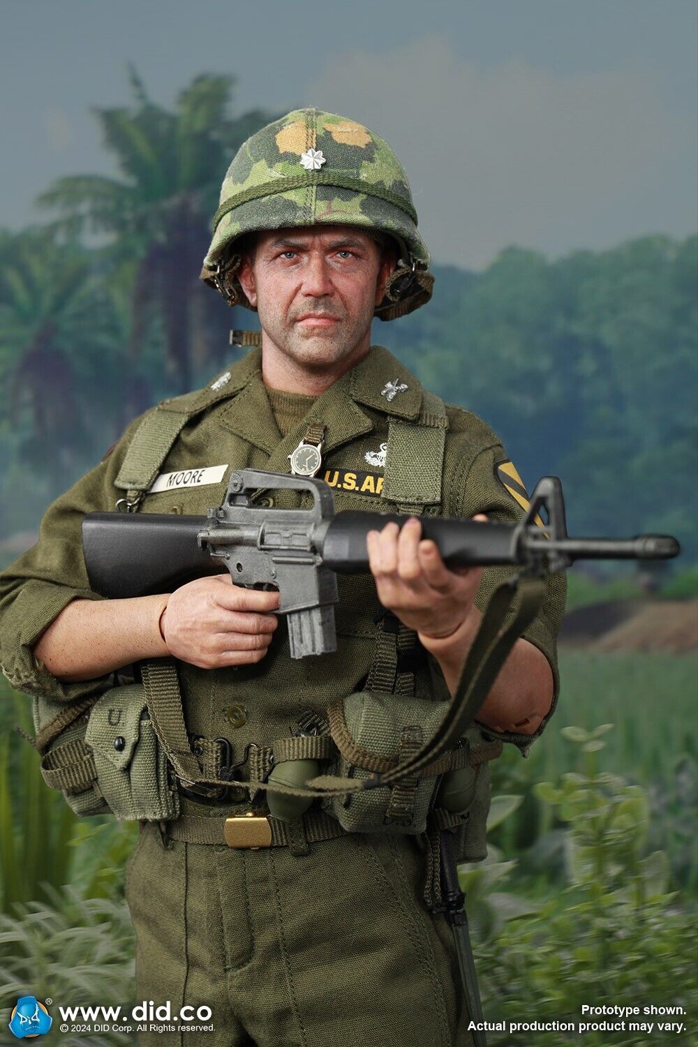 1:6 scale DiD Vietnam War US Army Lt Col Moore M16 Rifle for 12" Figures