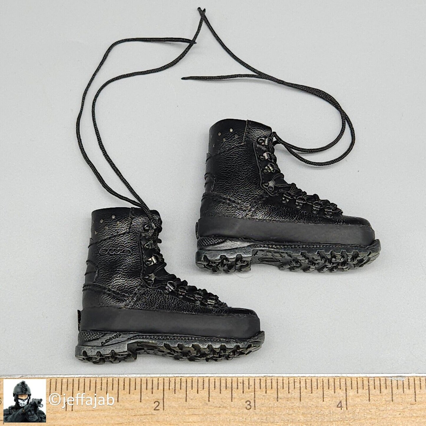 1:6 DamToys Extreme Zone Agent Hugh Laphroaig Black Mountain Boots 12" Figures