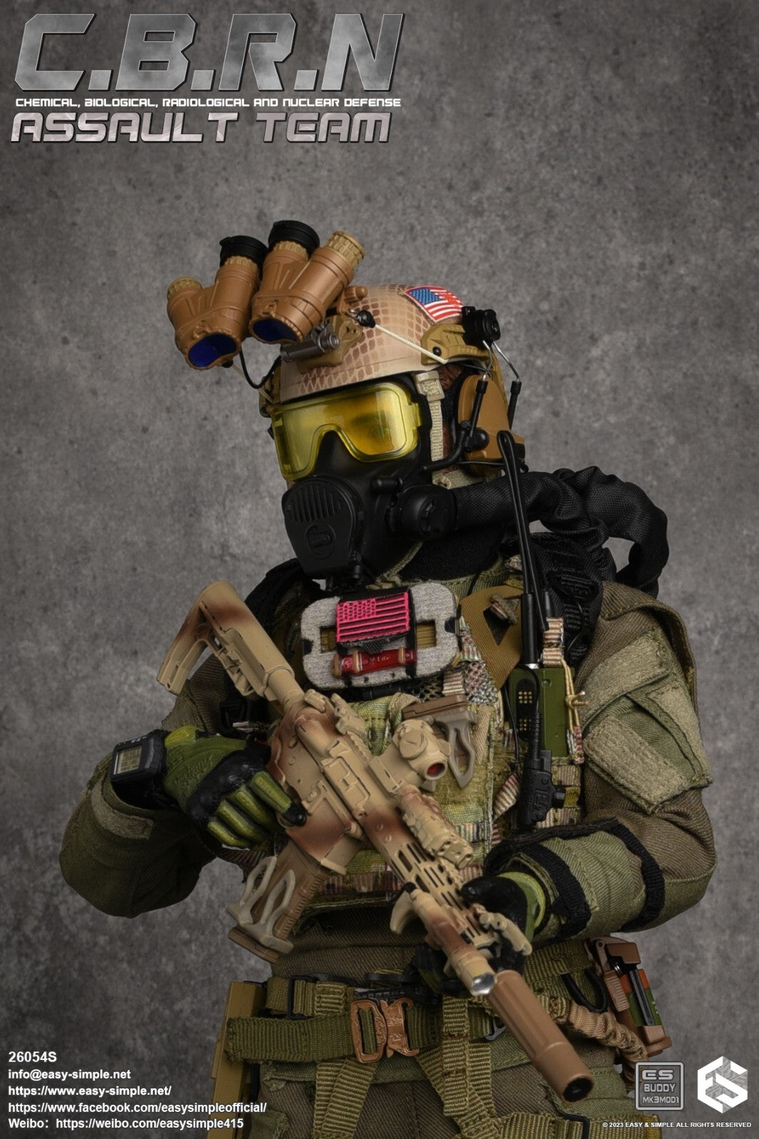 1:6 Easy & Simple CBRN Assault Team Green Cobra Belt for 12" Figures