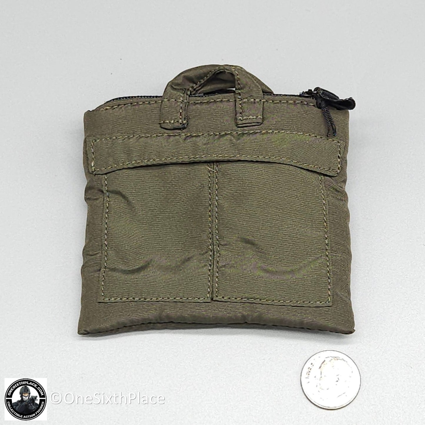 1:6 scale Green Aircrew Pilot Helmet Flight Bag for 12" Figures