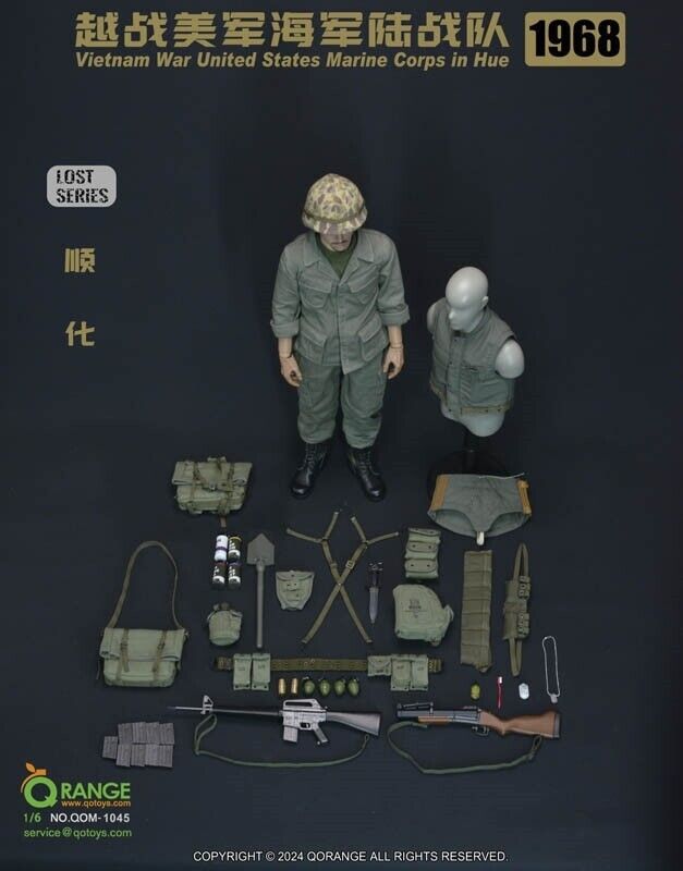 1:6 scale QOrange Vietnam War US Marine Corps in Hue 1968 M41 Lower Cargo Pack