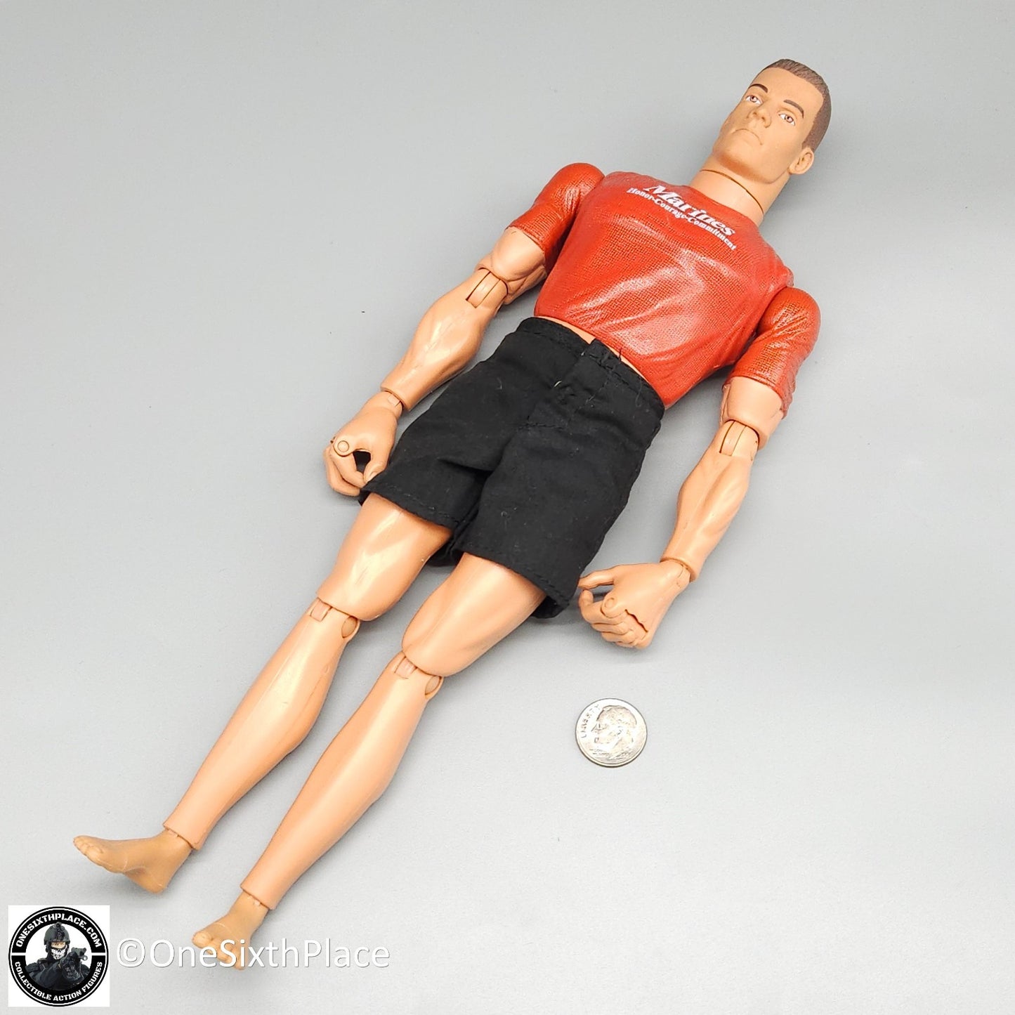 1:6 scale Hasbro GI Joe USMC Marines 1996 Male Nude Body 12" Figure