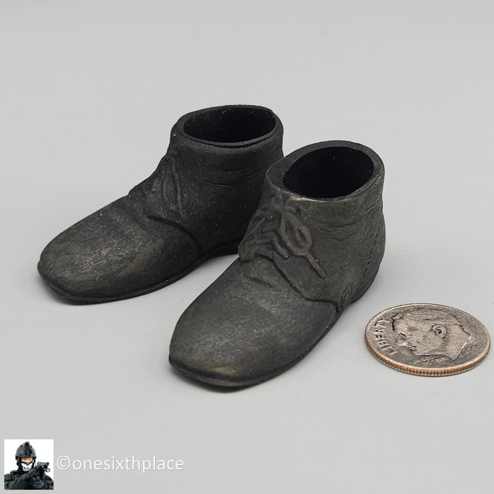 1:6 scale Sideshow Civil War Brogans Shoes (Foot Type) for 12" Figures