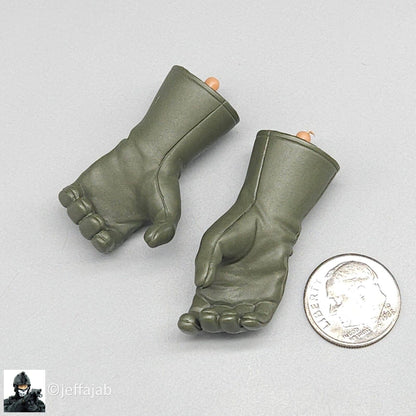 1:6 Dragon Green Gloved Hands for 12" Figures SEAL Pilot