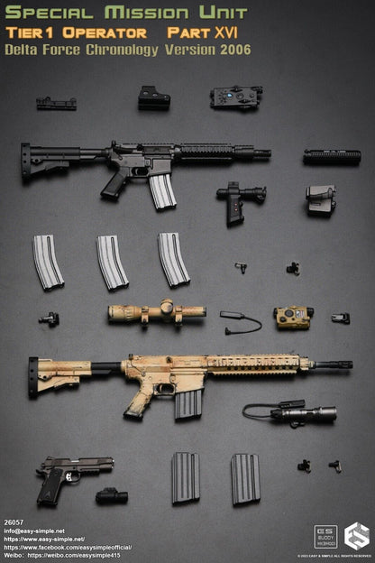 1:6 Easy & Simple Delta Force Chronology 2006 M4 Rifle Set for 12" Figures