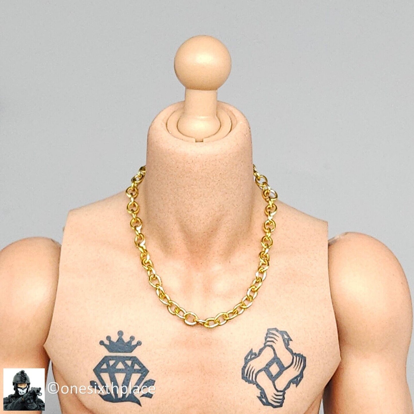 1:6 scale DamToys Gangster's Kingdom Diamond Angelo Gold Chain Necklace