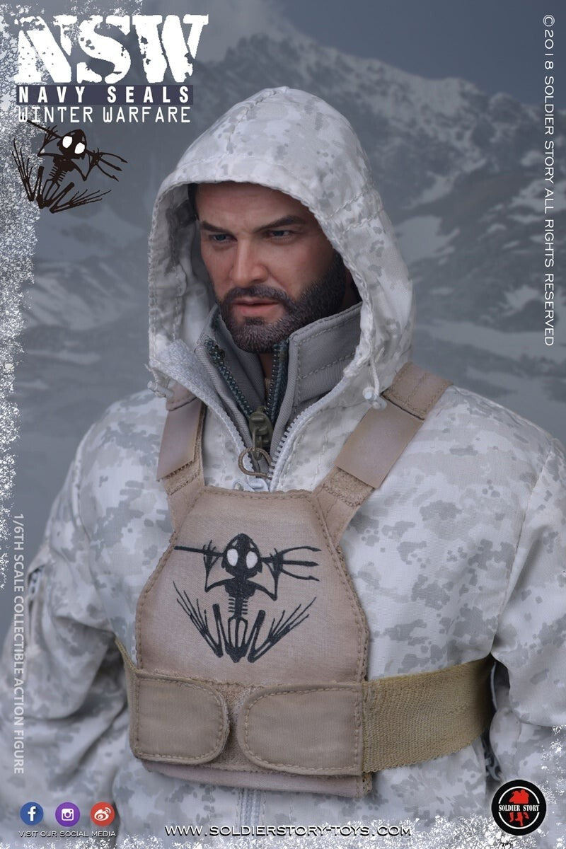 1:6 scale Soldier Story NSW Marksman Bone Frog Plate Carrier Vest for 12" Figure