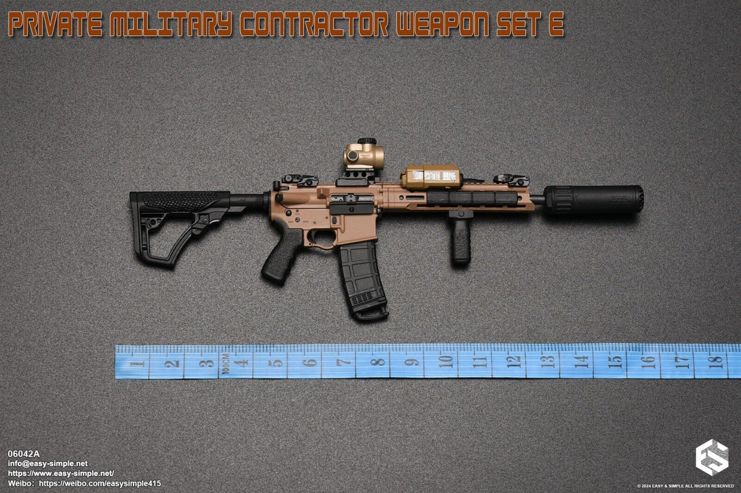 1:6 Easy & Simple Private Military Contractor Weapon Set E Ver. A for 12" Figure