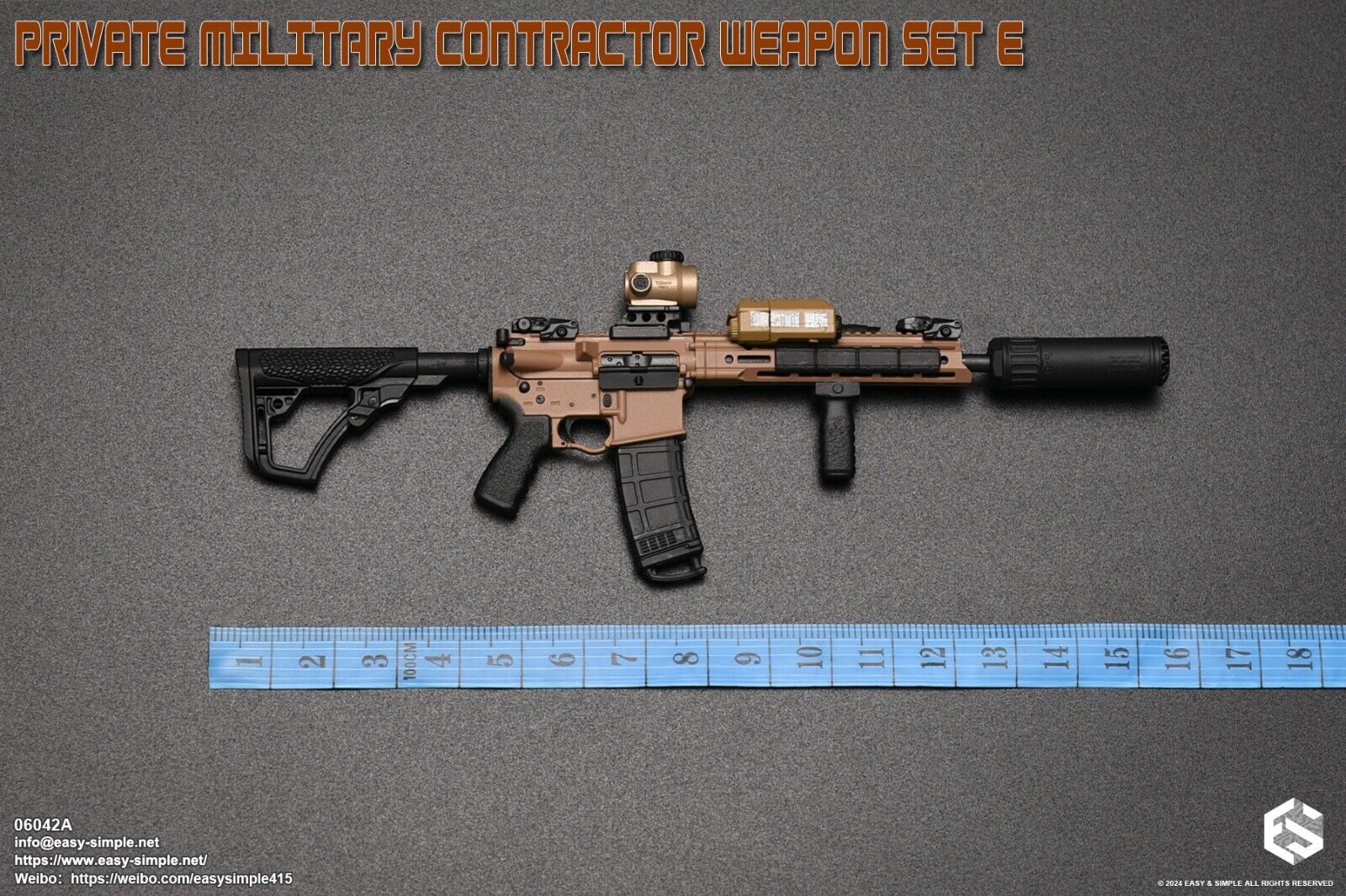 1:6 Easy & Simple Private Military Contractor Weapon Set E Ver. A for 12" Figure