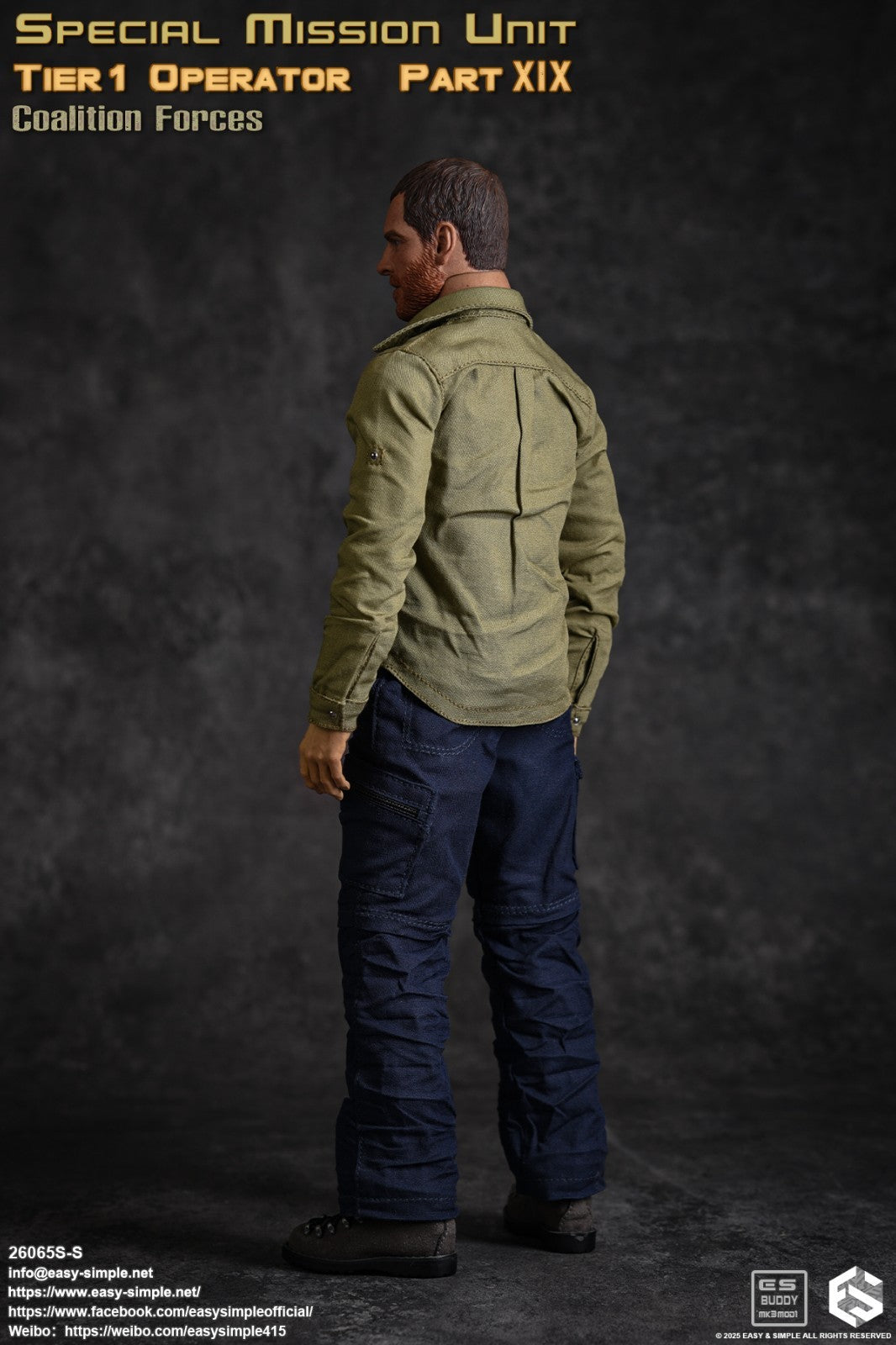 1:6 scale Easy & Simple Coalition Forces SAS Special Blue Pants for 12" Figures