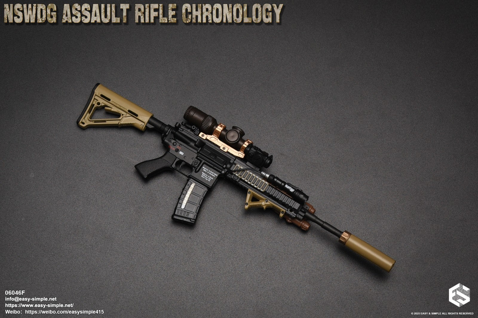 1:6 Easy & Simple NSWDG Assault Rifle Chronology Set F for 12" Figures 06046F