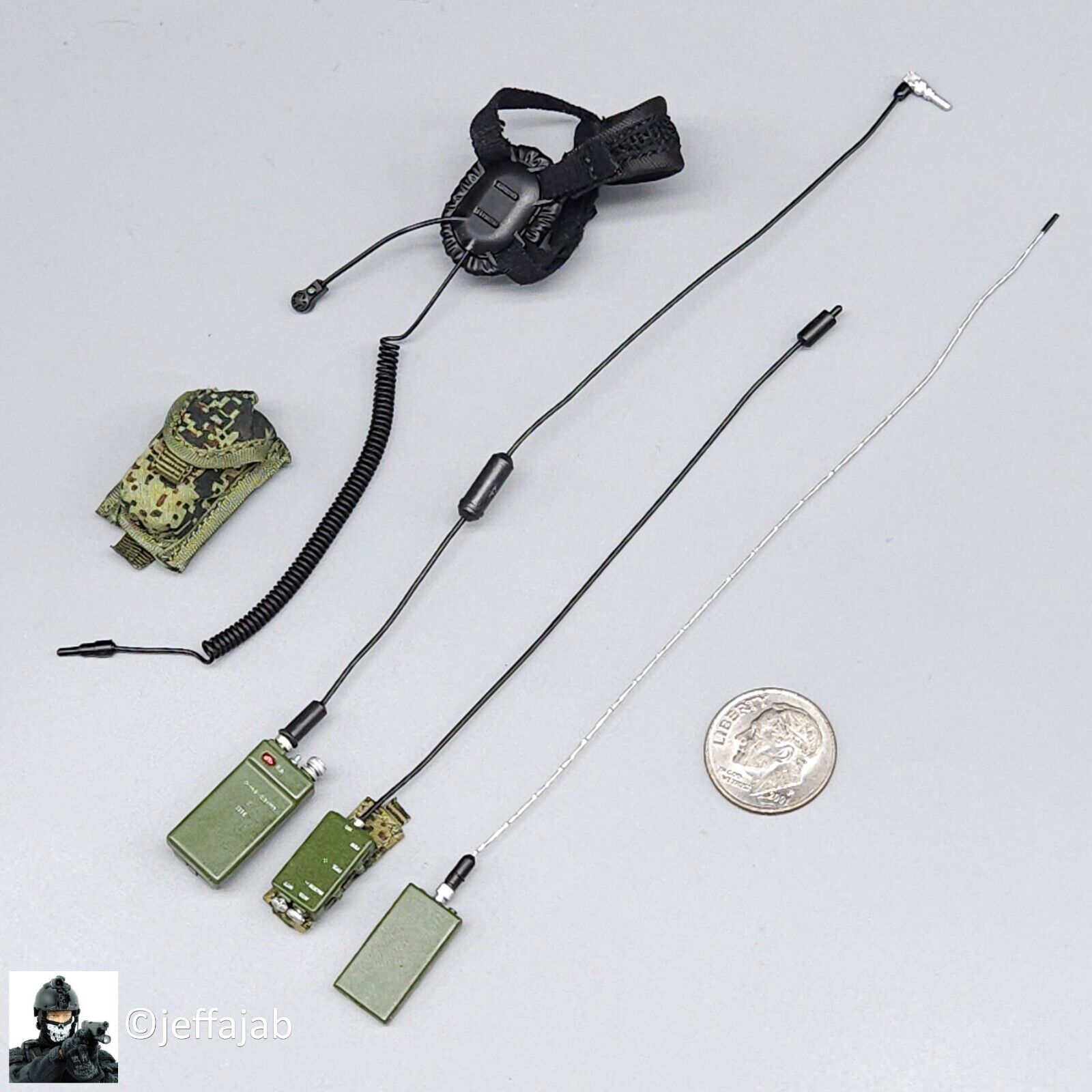 1:6 DamToys Russian Motorized Rifle Brigade Radio w/ Headset for 12" Figures