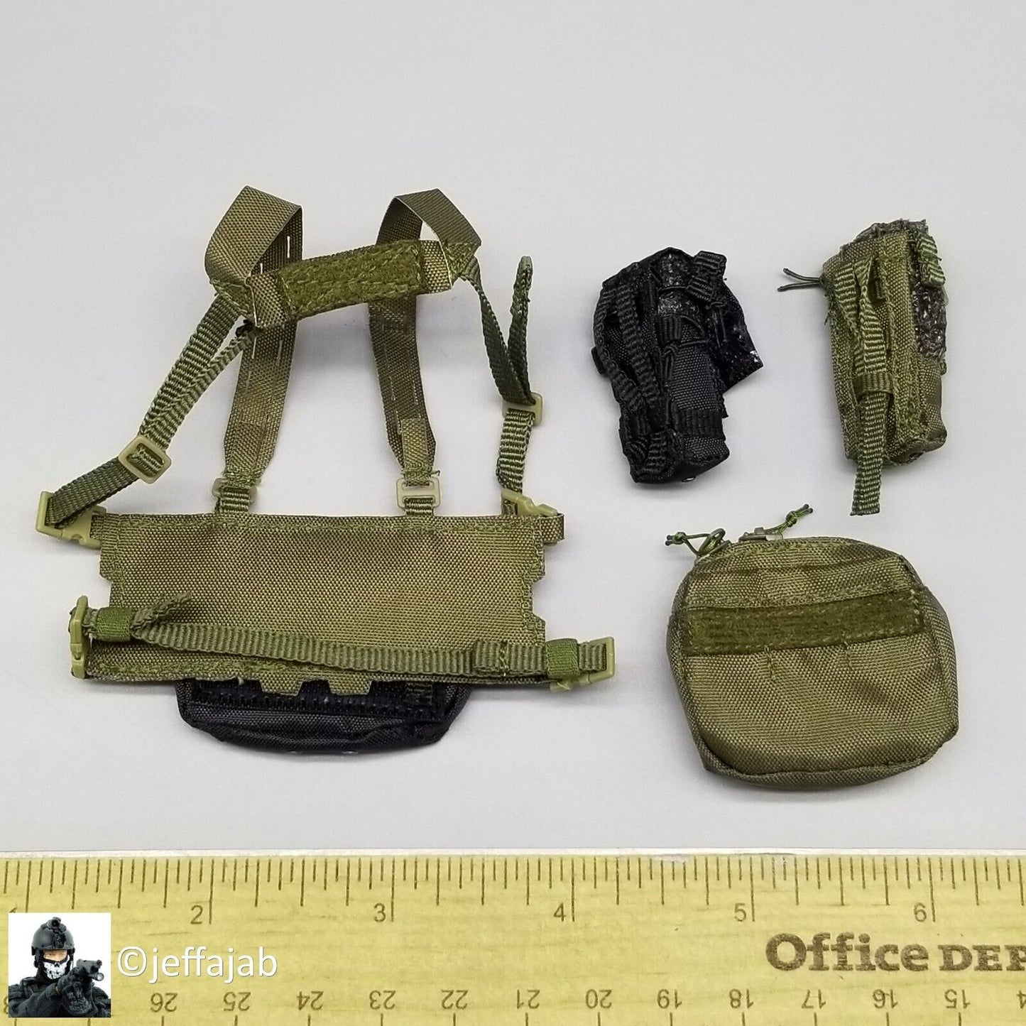 1:6 Easy & Simple NSWDG Infiltration Team Ver A Chest Rig w/ Pouches  12" Figure