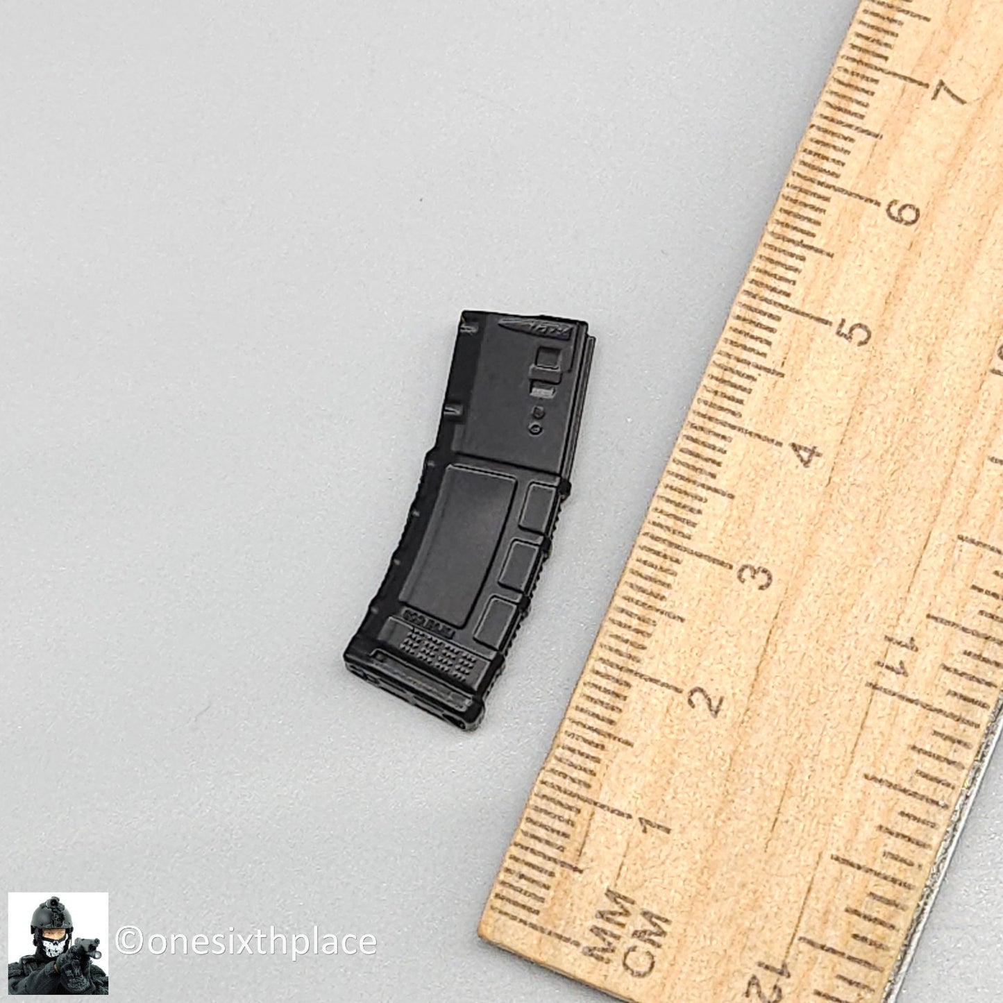 1:6 Easy & Simple Black 30rd PMAG Ammo Mag Rifle Accessory (x1) for 12" Figures