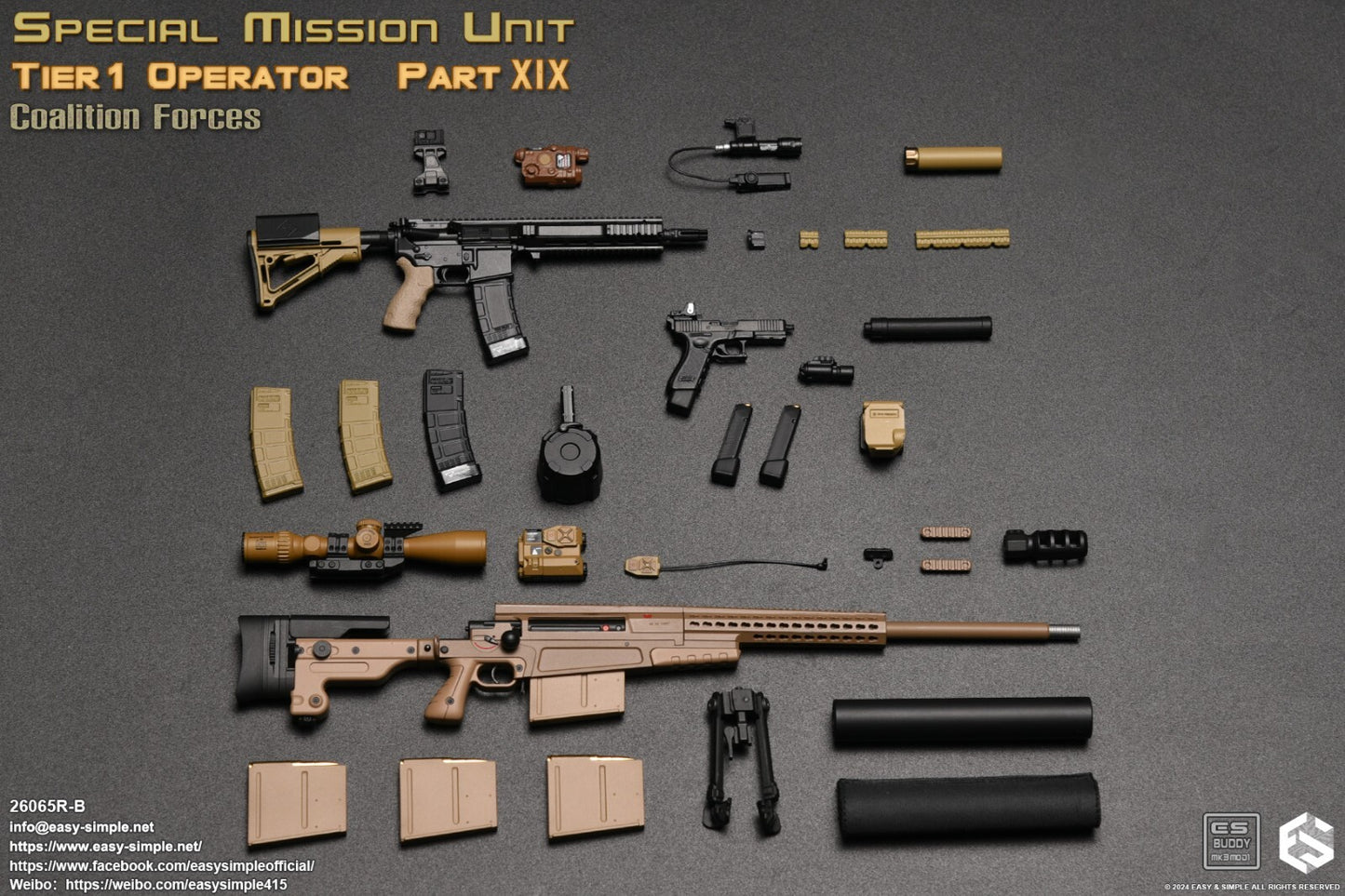 1:6 scale Easy & Simple Coalition Forces British SAS AX50 Sniper Rifle