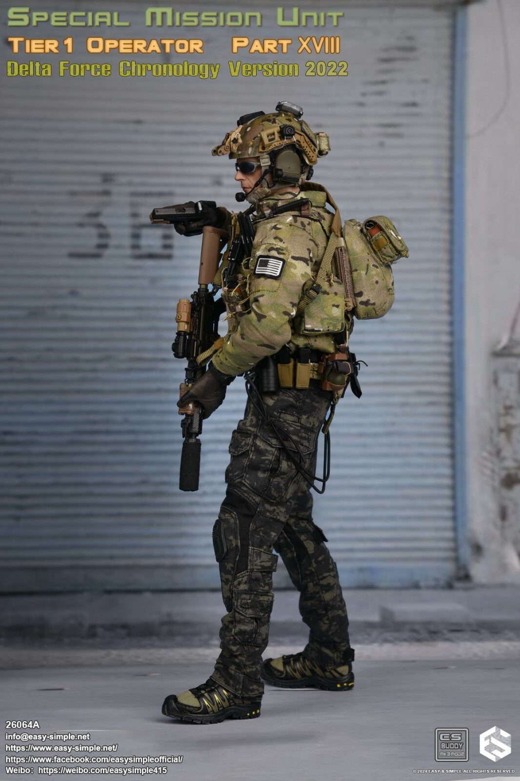 1:6 scale Easy & Simple Delta Force Chronology 2022 Ver. A Multicam PCU Jacket