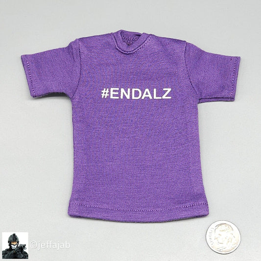 1:6 scale Mens #ENDALZ Purple T-Shirt for 12" Figures