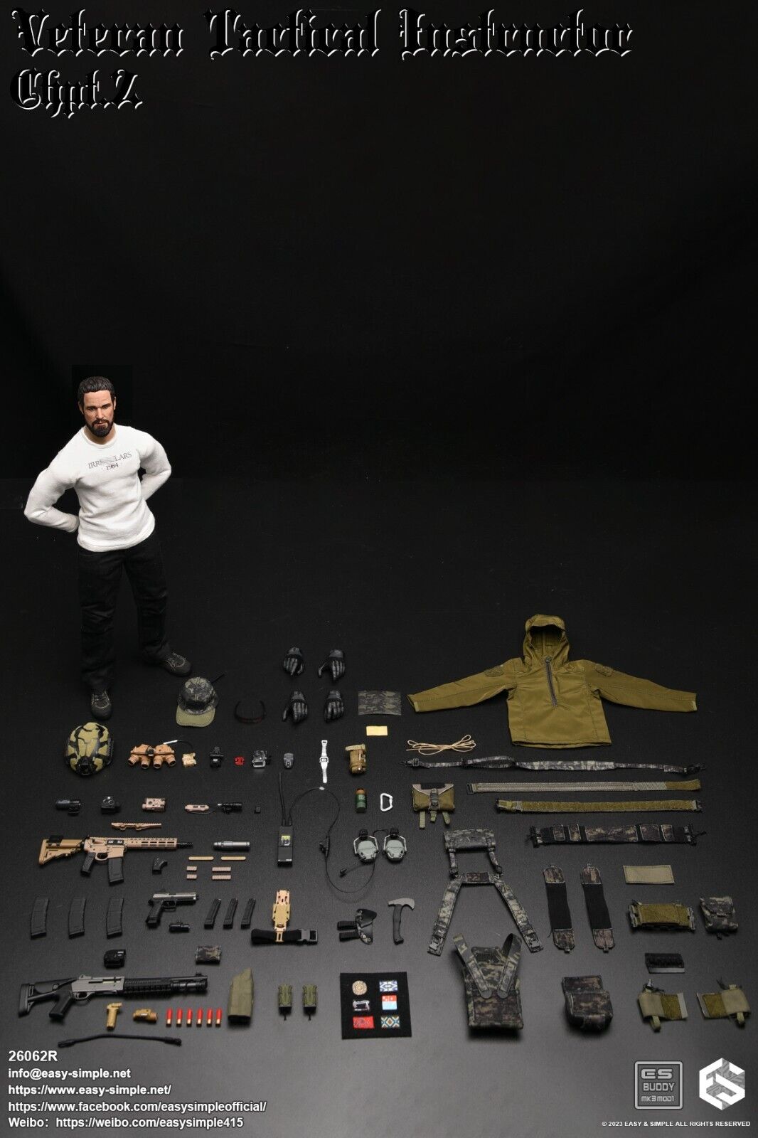 1:6 scale Easy & Simple Veteran Tactical Instructor Chapter II Shotgun w/ Sling