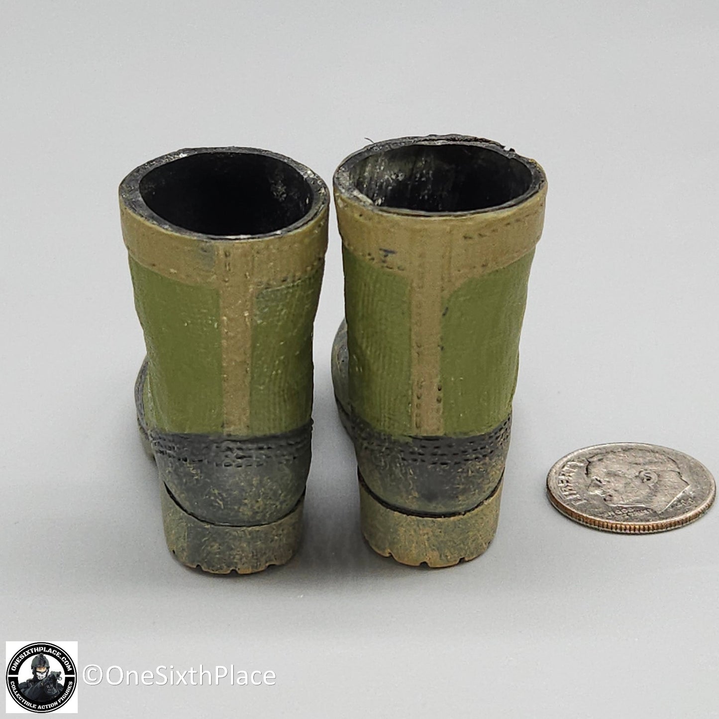 1:6 scale Dragon Vietnam US Lt Col Moore Jungle Boots (Foot Type) for 12" Figure
