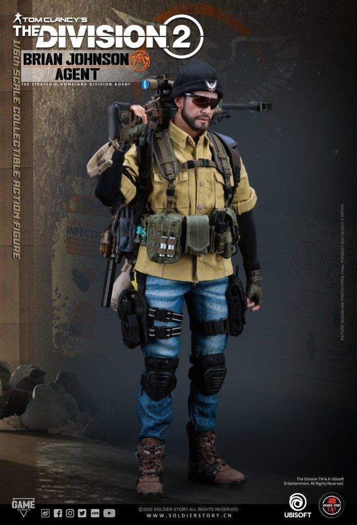 1:6 Soldier Story The Division 2 Agent Brian Johnson Dark Zone Bag Buttpack