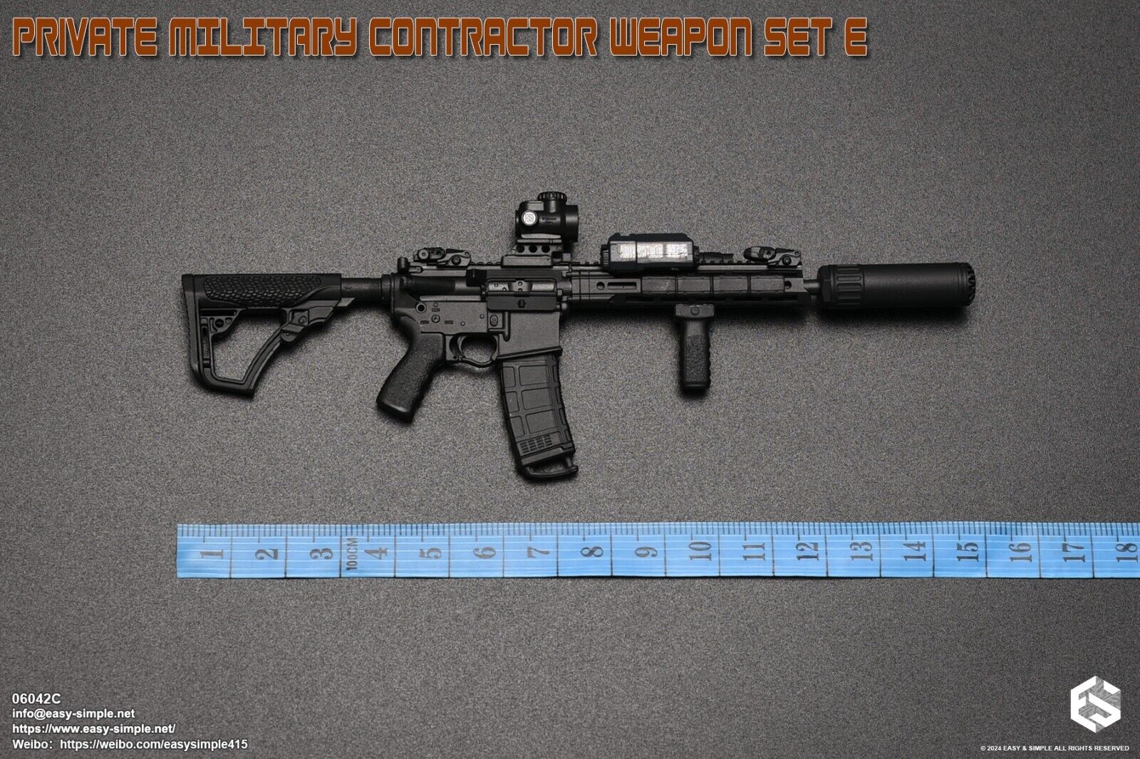 1:6 Easy & Simple Private Military Contractor Weapon Set E Ver. C for 12" Figure