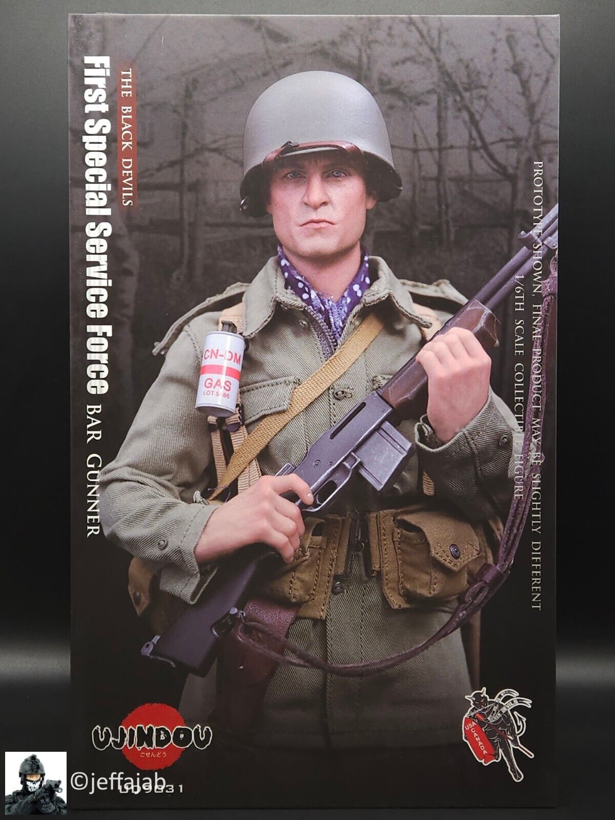 1:6 scale Ujindou WWII First Special Service Force BAR Gunner 12" Figure