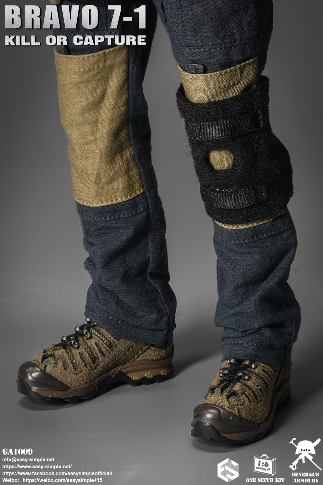1:6 scale General's Armoury Bravo 7-1 Kill or Capture Salomon GTX Boots for Pegs