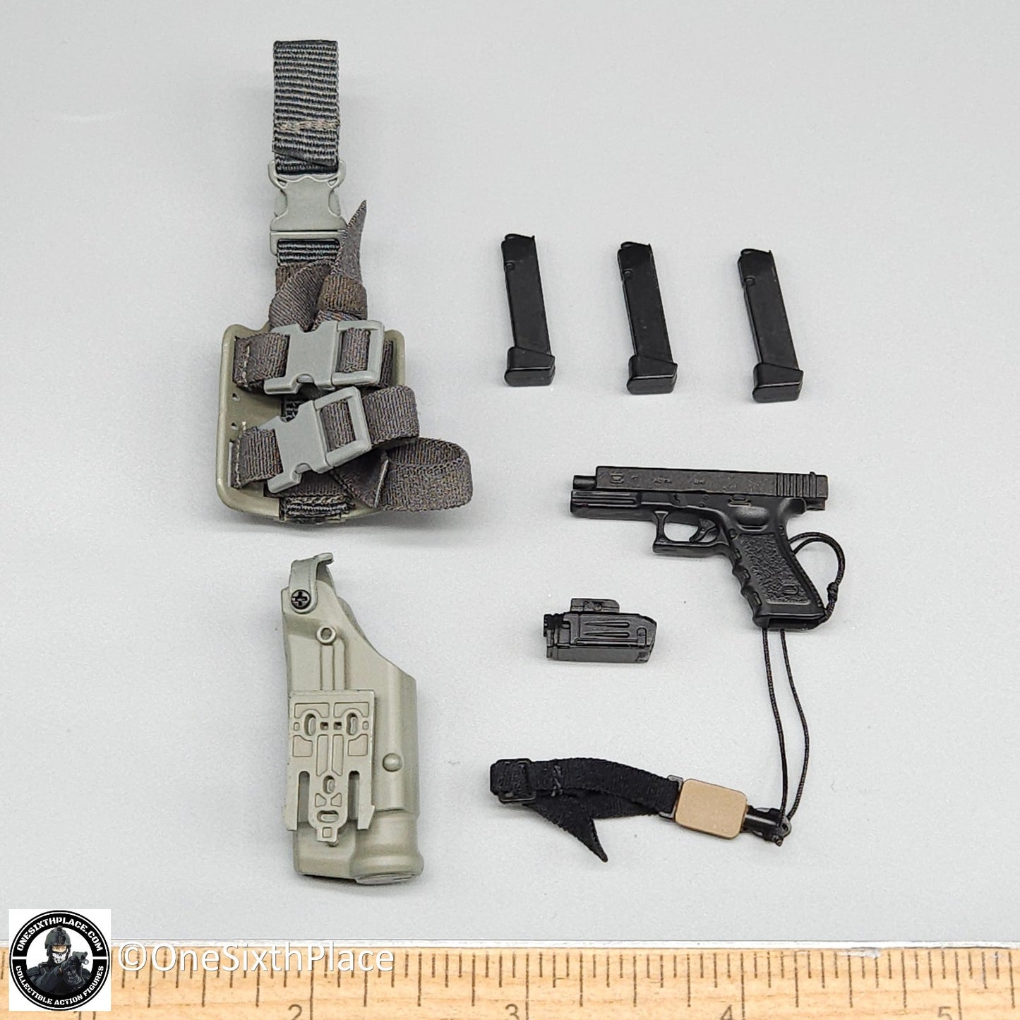 1:6 Easy & Simple SDU Assault Team Version B Pistol w/ Holster for 12" Figures