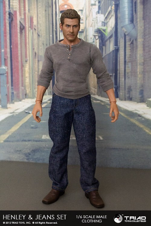 1:6 scale Triad Toys Mens Blue Jeans Pants for 12" Figures